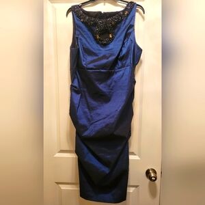 Great for Holiday Parties...Beautiful Blue Cocktail/Formal Dress
